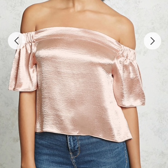 blush pink satin top